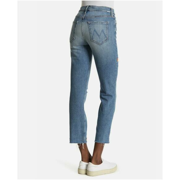 MOTHER The Mid Rise Dazzler Crop Jeans Exposed Secret Sister Size 28 - Picture 2 of 14